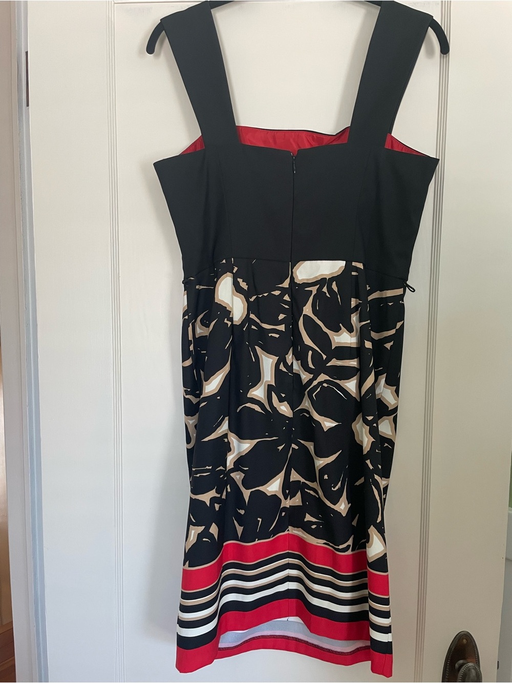 Black, Cream, Red Floral Stripe dress - Women - Picture 2 of 3